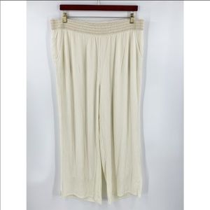 Soft Surroundings Pull On Pants Plus Size 1X Cream